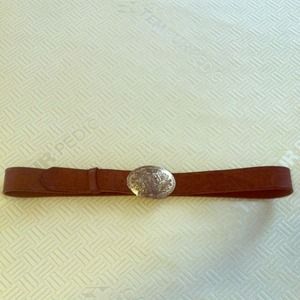 Brown leather belt