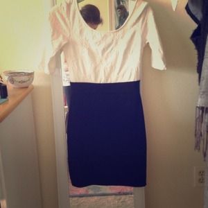 Business casual, black and white VERY trendy dress