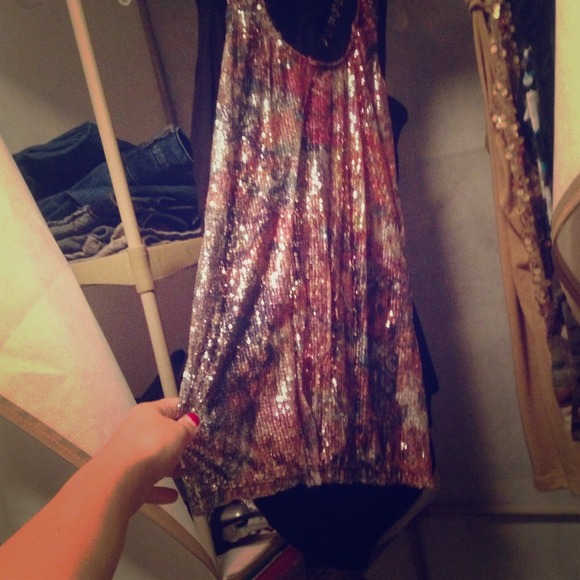 Razorback sequined tank top