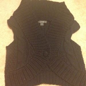 Navy knit sweater vest