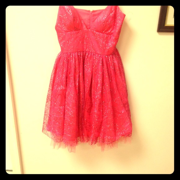 Morgan & co pink sparkly party dress