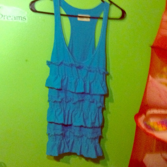 Blue no sleeve blouse