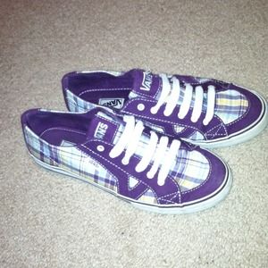 purple, blue and yellow plaid vans!!