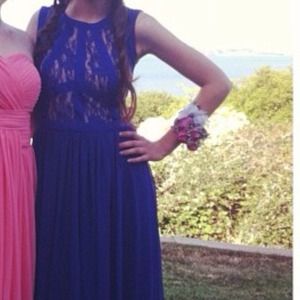 Purple lace evening gown!