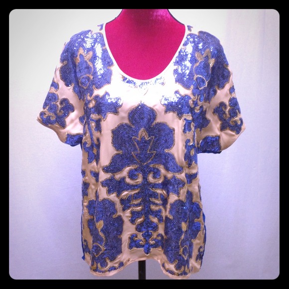 Tracy Reese Tops - HOLD ⚠️{ TRACY REESE } Art Deco Sequined Blouse