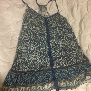 Floral blue tanktop