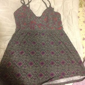 Grey patterned tank top