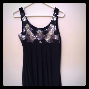 Black and silver dress