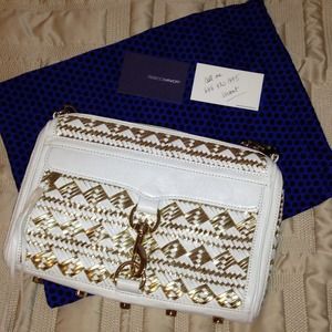 Rebecca Minkoff woven leather Mac shoulder bag