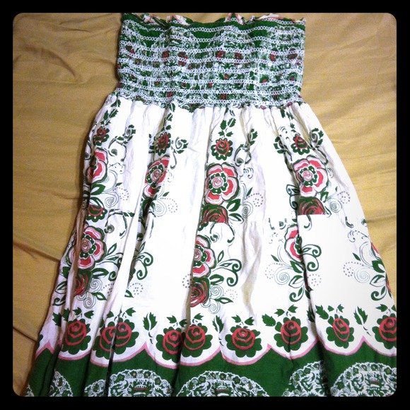 White and green skirt/dress