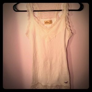 white hollister lace tank!