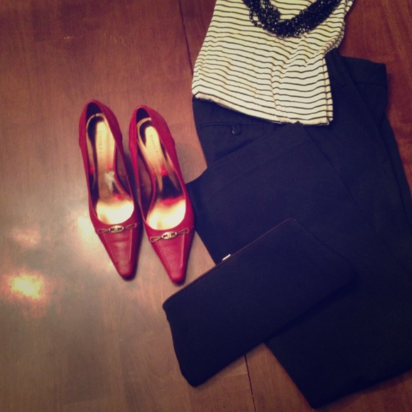 Very fun Etienne Aigner cherry red pumps