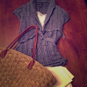 Shawl collar versatile wrap sweater