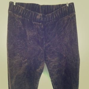 🌙 Corduroy Acid Wash Pants/Leggings Black/Brown