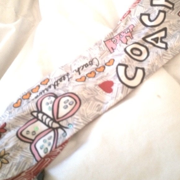 ~SOLD~ Coach graffity butterfly scarf nwt - Picture 2 of 4