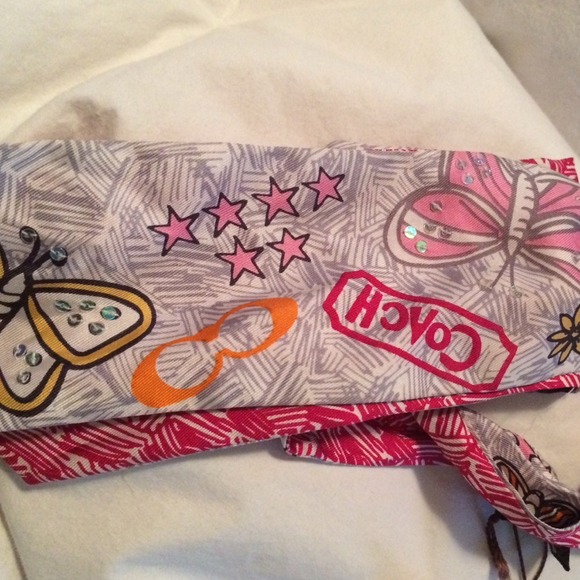 ~SOLD~ Coach graffity butterfly scarf nwt - Picture 3 of 4