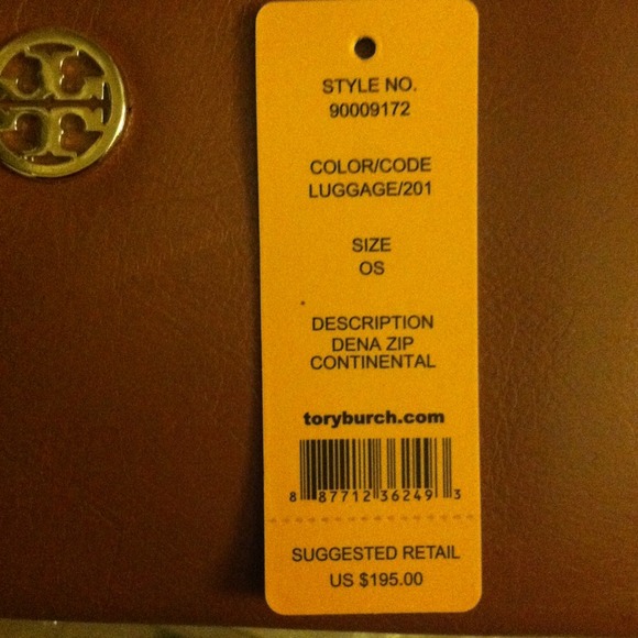 COGNAC VERONA ZIP TORY BURCH WALLET
