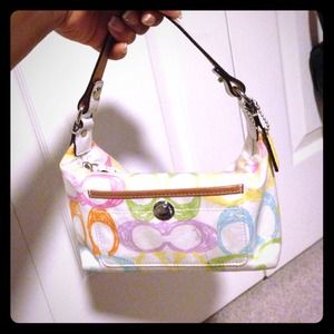 Coach poppy multicolor handbag👛