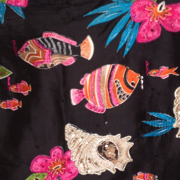 'Under the Sea' Silk Jacket - Picture 2 of 4