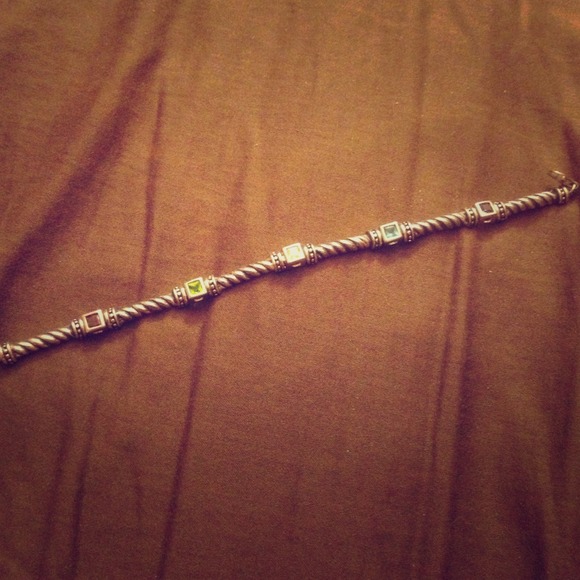 Multi colored gemstone bracelet