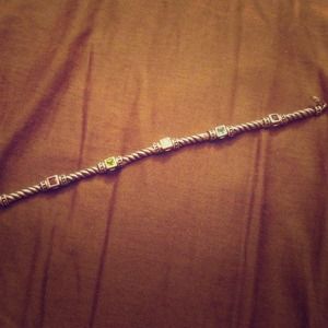 Multi colored gemstone bracelet