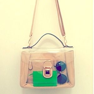 Beige Transparent Crossbody Bag