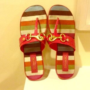 Super cute Coach flip flops!