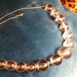 Clear bead necklace