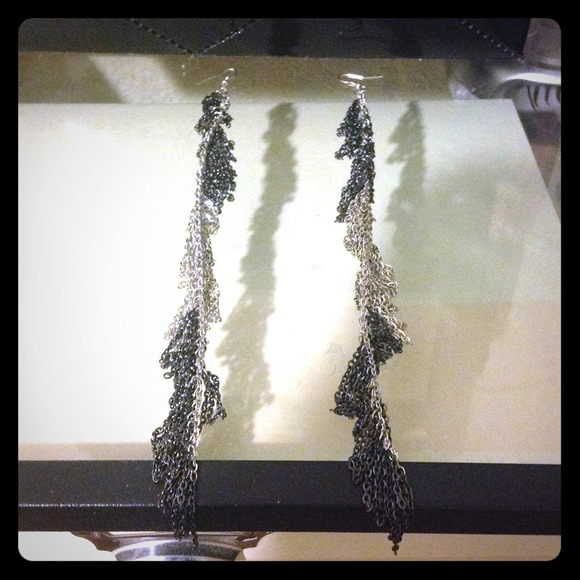 Long chain earrings