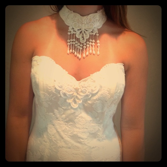 Retro White Prom Dress - Jessica McClintock