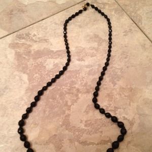 Black beaded necklace.