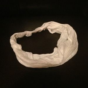 White fabric headband