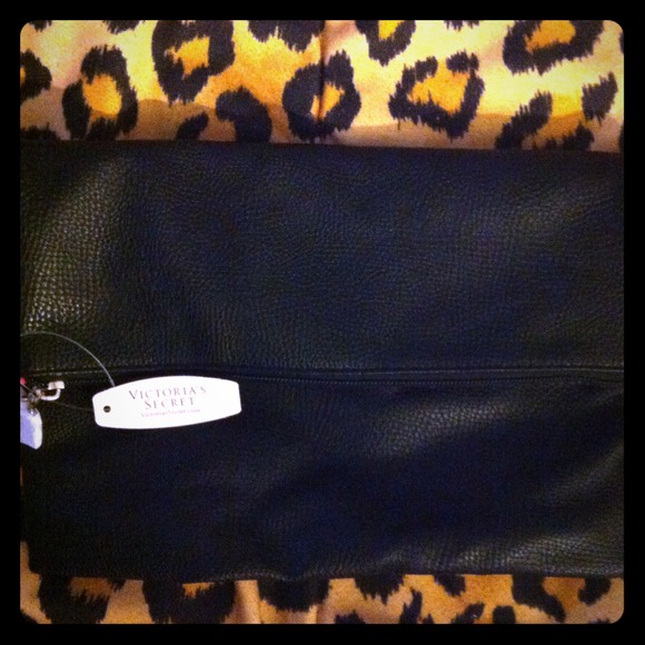 All black Victoria's Secret clutch! Super cute!