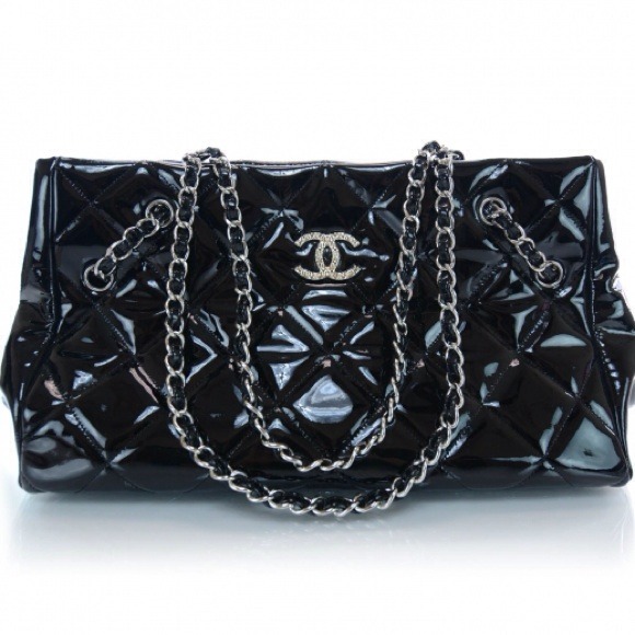 Authentic Chanel Patent Tote Bag
