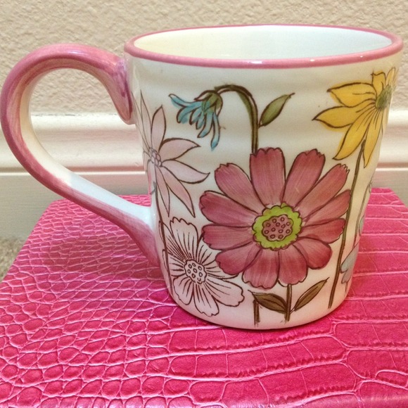 Daisy Fields Floral Flower Large Ceramic Mug