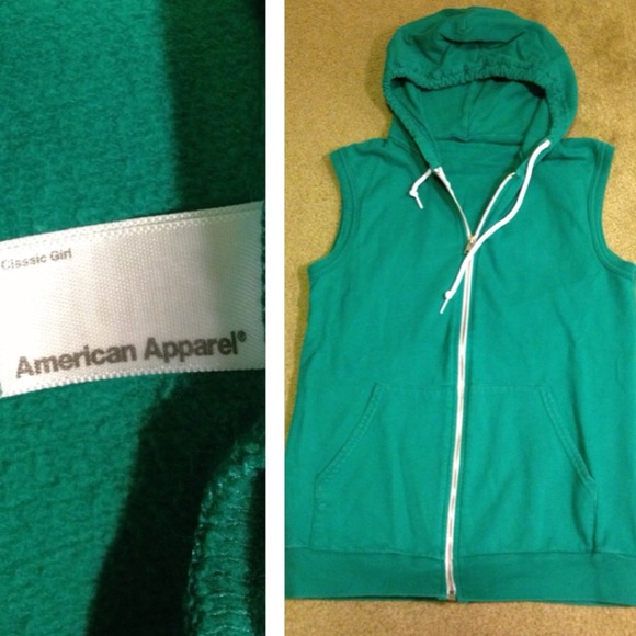 American Apparel green vest