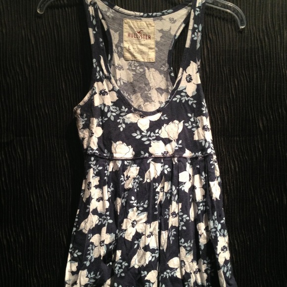 Navy blue Hollister tank top