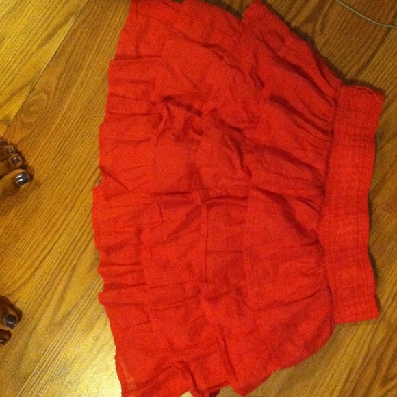 Hot pink layered ruffle skirt
