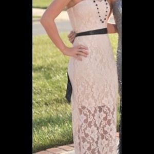 Floor length lace dress