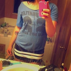 Beatles off the shoulder tee