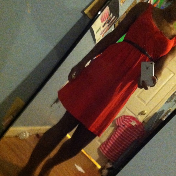 Hot pink dress with pocket