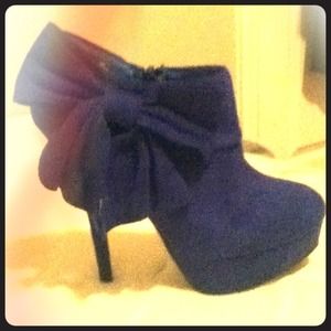 Cute blue ankle boots