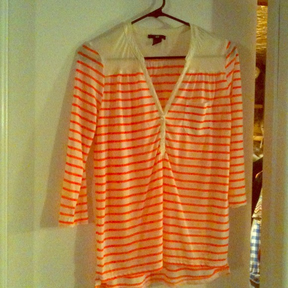 Adorable pink and white striped top