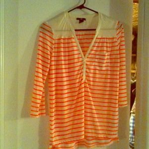 Adorable pink and white striped top