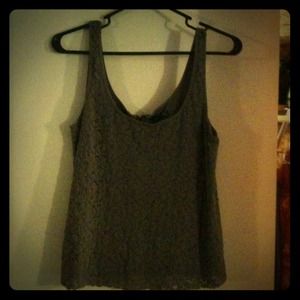 Grey lace tank top from AE
