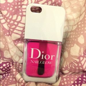 Dior Nail glow pink nail polish iphone5 case❤