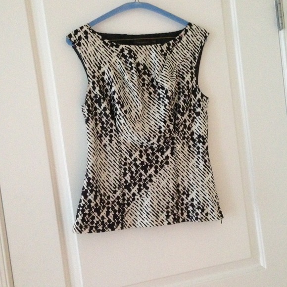 The Limited Sleeveless zip up blouse