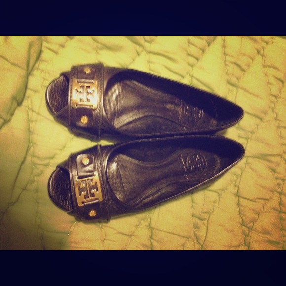 Tory Burch Clines Peep-Toe Ballerins flats 5.5