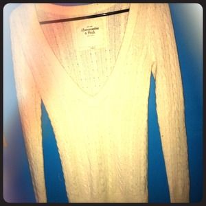 Knitted white sweater