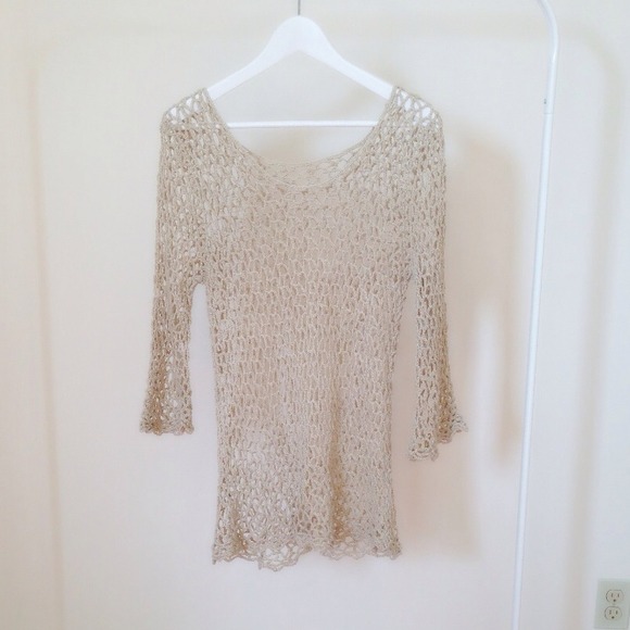 Beige net dress/one size fits all